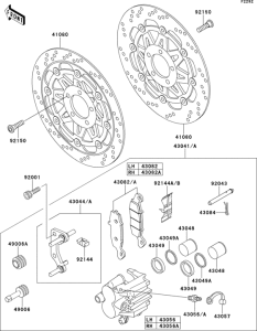 ZR750 Передний тормоз