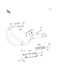 KLE500 Глушитель