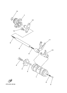 T110 Shift cam & fork