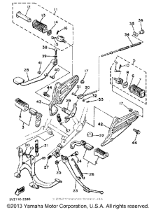 XJ650RJ Подножки