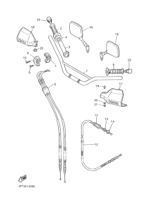 XT600E Steering handle. cable