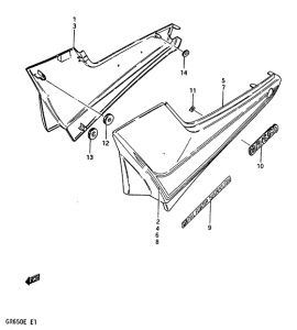 GR650 Обтекатель задний
