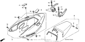 VFR800 (ABS) Задний обтекатель