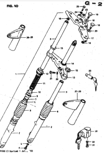 RV50 Вилка передней оси