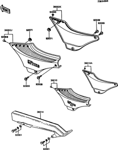 ZX550 Side covers / chain cover(2 / 2)