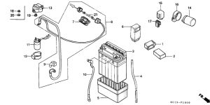 CB125T Battery / c.d.i. unit
