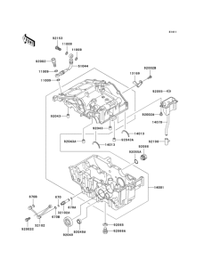 EX250 Картер двигателя