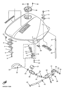 XJ900S Топливный бак