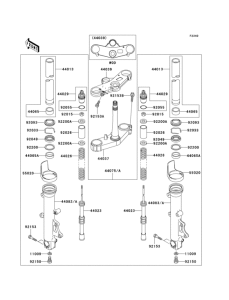 ZX900 Передняя вилка