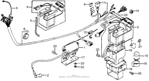 CT70 Wire harness + ignition coil + battery