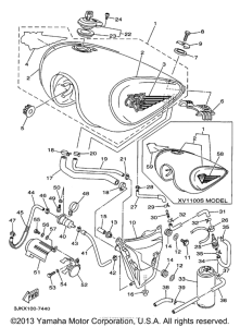 XV1100SJC Топливный бак