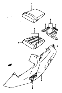 RGV250 Обтекатель задний