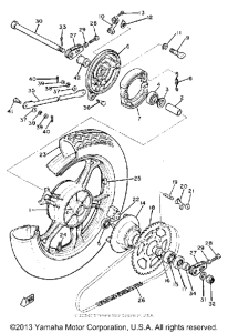 XJ550RH Переднее колесо