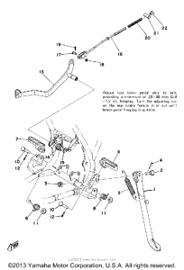 YZ175 Stand - footrest - brake pedal