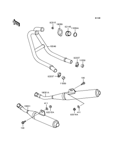 EX250 Глушитель
