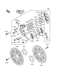 ZX900 Передний тормоз