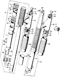 CL350 Front fork (cl)