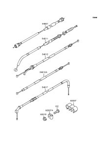 KLE400 Тросы управления