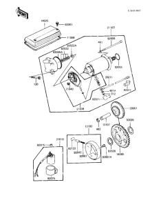 KZ550 Starter motor / starter clutch