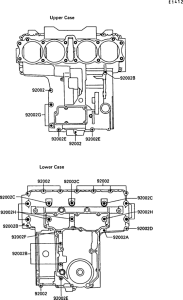 ZX750 Болты крепления картера