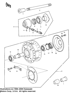 KH400 Передняя втулка