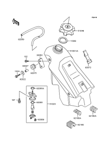 KX125 Топливный бак