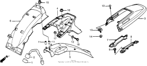 VT500F Vt500ft rear fender