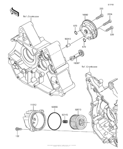 BR125 Масляный насос и фильтр