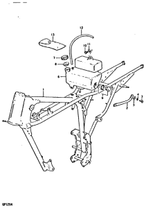 GP125 Frame - oil tank