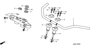 VT1100C2 Handle pipe / top bridge