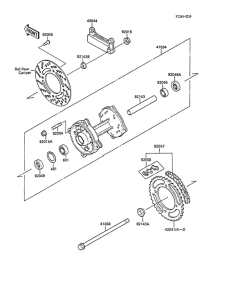  Задняя ступица колеса