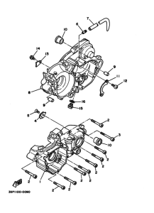 YZ250 Картер двигателя