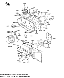 KE125 Крышки двигателя