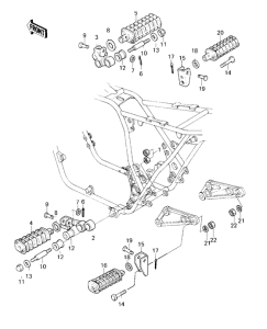 KZ1000 Подножки