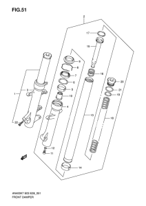 AN400 (ABS) Демпфер передней вилки