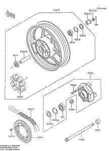 ZX600 Заднее колесо / цепь