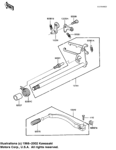 KZ1000 Переключатель передач