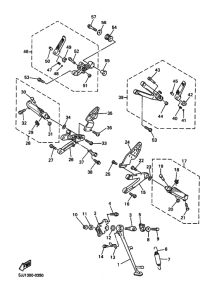 YZF-R1 Support & repose pied