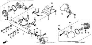 VTX1300S Front + rear turn signal