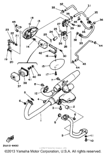 XV250 Выхлопная система
