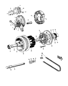  Rear hub / brake / chain