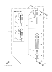 YZ85 Задняя подвеска