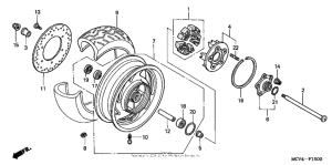 VTX1800R Заднее колесо
