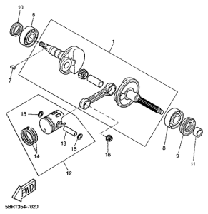 YQ50 Ciguenal piston