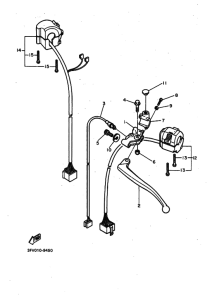 FZR750R Interruptor  manillar&palanc