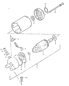 GSX400 Стартерный мотор