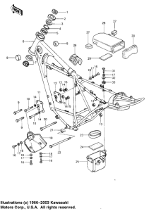 KE250 Frame / frame fittings
