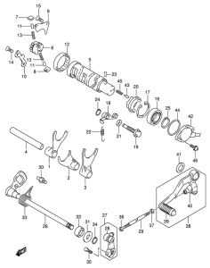 GSF650 (ABS) Переключение передач
