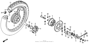 CT90 Переднее колесо
