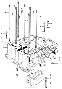 SL350 Upper crankcase